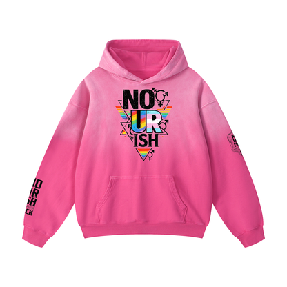 No Ur Ish NOURISH Pride Heavyweight Sunfade Oversized Hoodie