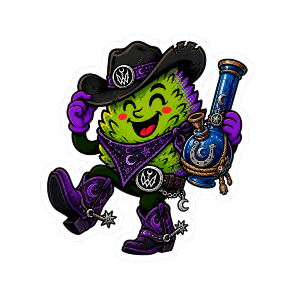 Cannabis Cowboy Cutie Kenzie Killz x Double W Supply Co Collab Sticker