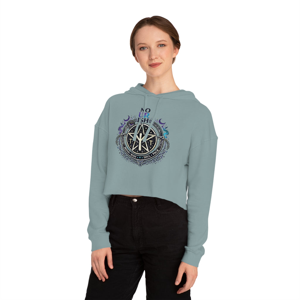 No Ur Ish NOURISH Cropped Hoodie SA/DA Awareness (Proceeds Benefit Charity)