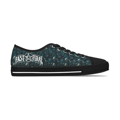 Fast & Feral Blue Occult Women's Low Top Sneakers
