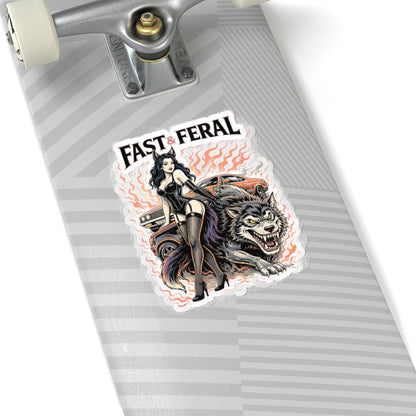 Wolf Worx Customs Fast & Feral Sticker