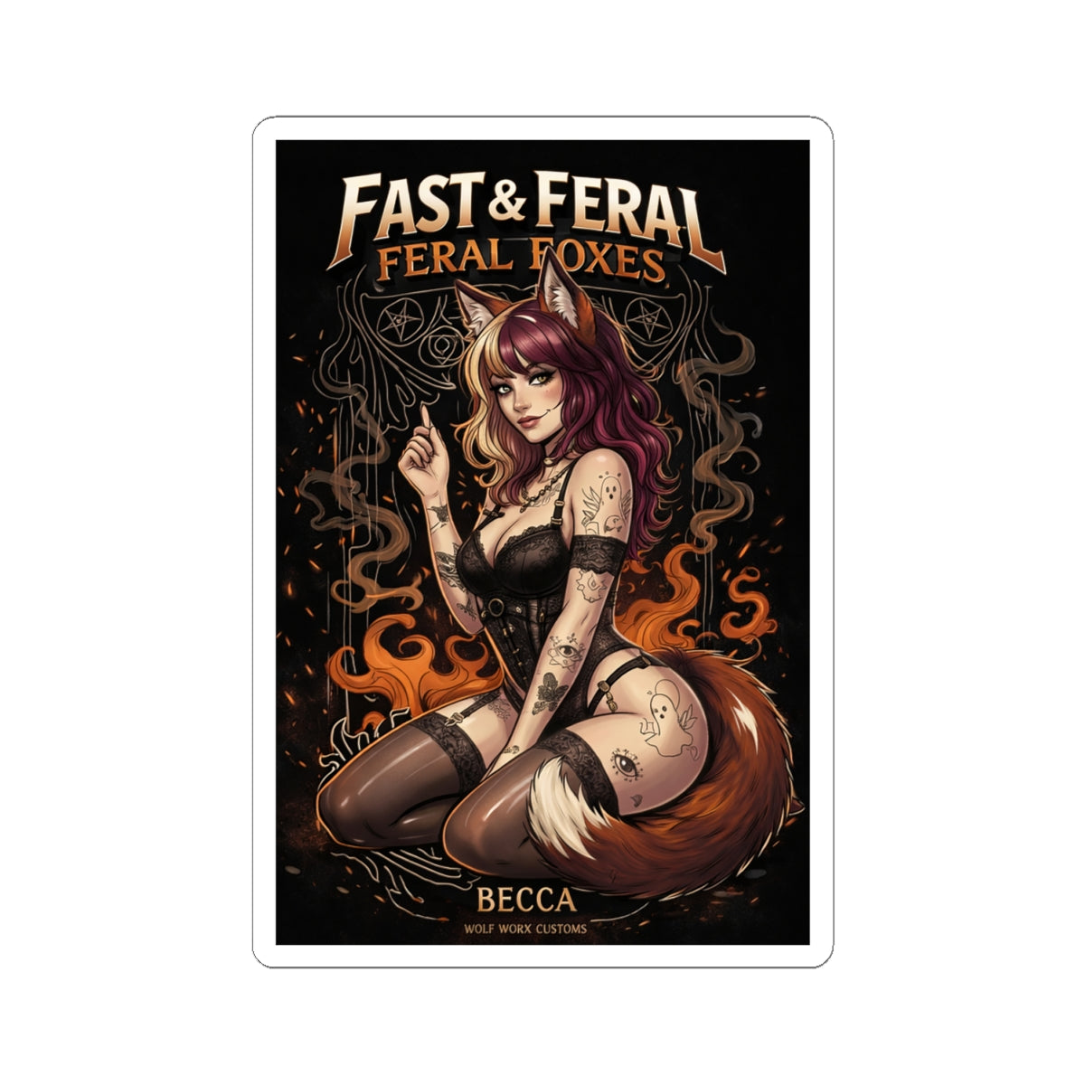 Feral Foxes Becca Sticker