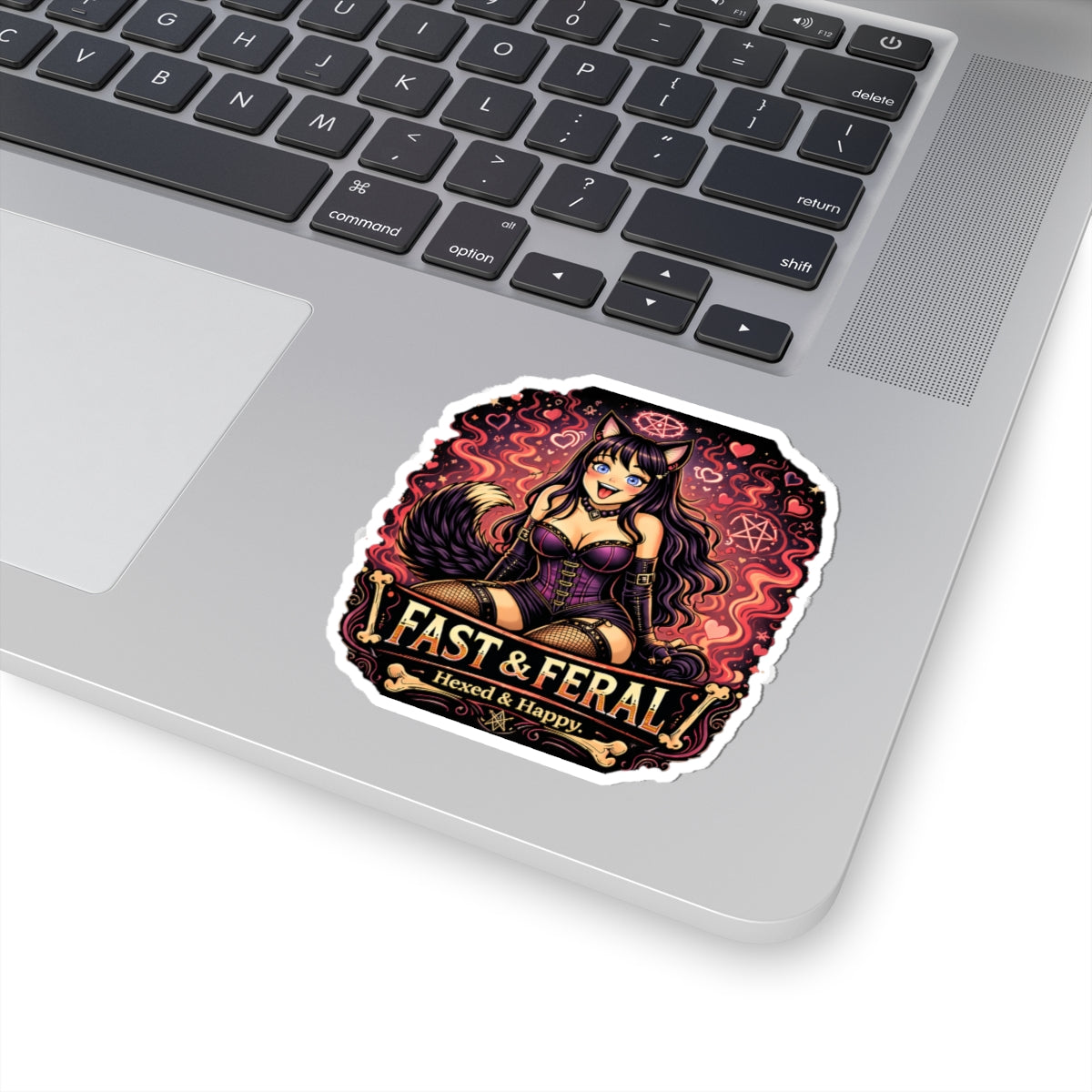 Wolf Worx Customs Fast & Feral Kenzie Killz Hexed and Happy Sticker