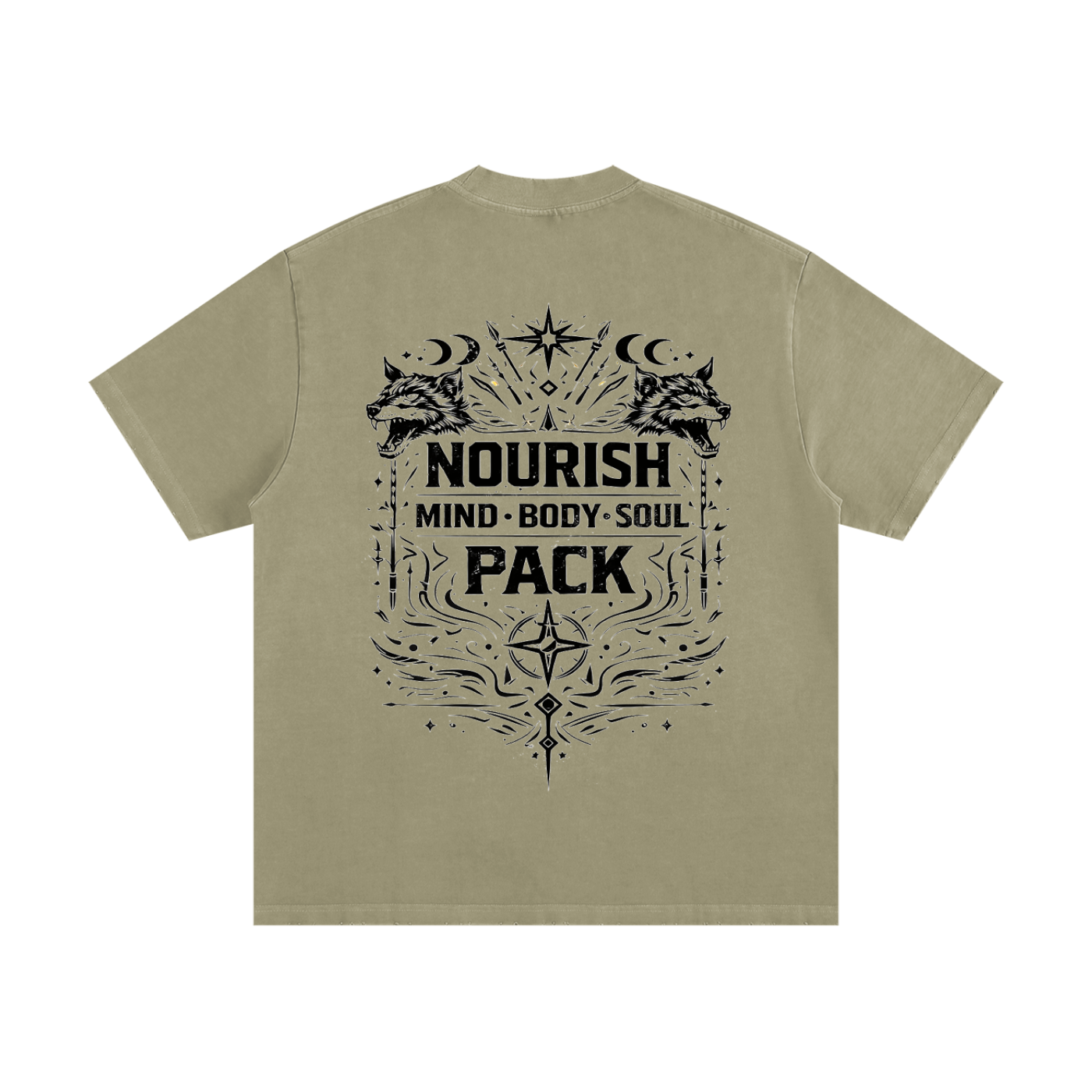 No Ur Ish NOURISH Heavyweight Vintage Washed Frayed T-Shirt