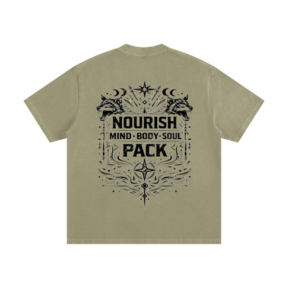 No Ur Ish NOURISH Heavyweight Vintage Washed Frayed T-Shirt