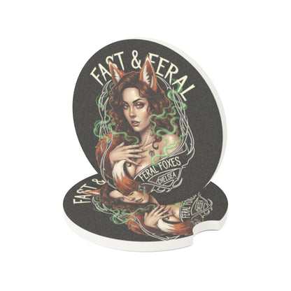 Feral Foxes Chelsea  Car Coaster