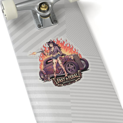 Wolf Worx Customs Fast & Feral Anime Sticker