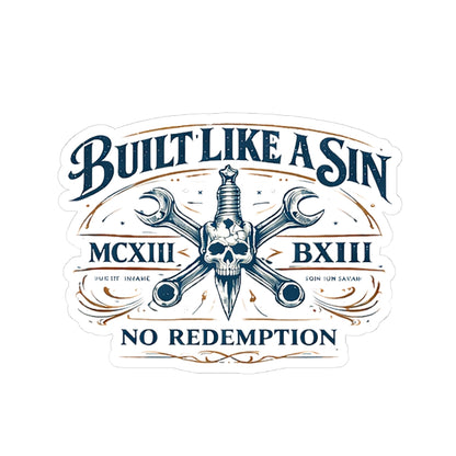 Wolf Worx Customs Built Like A Sin Sticker