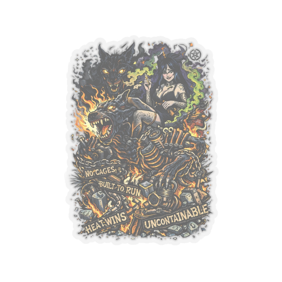 HEAT WINS! Kenzie Killz / Wolf Worx Customs / Witch Wolf / NO UR ISH Mashup PROTEST COLLAB! ALL Proceeds Go To Charity! STICKER