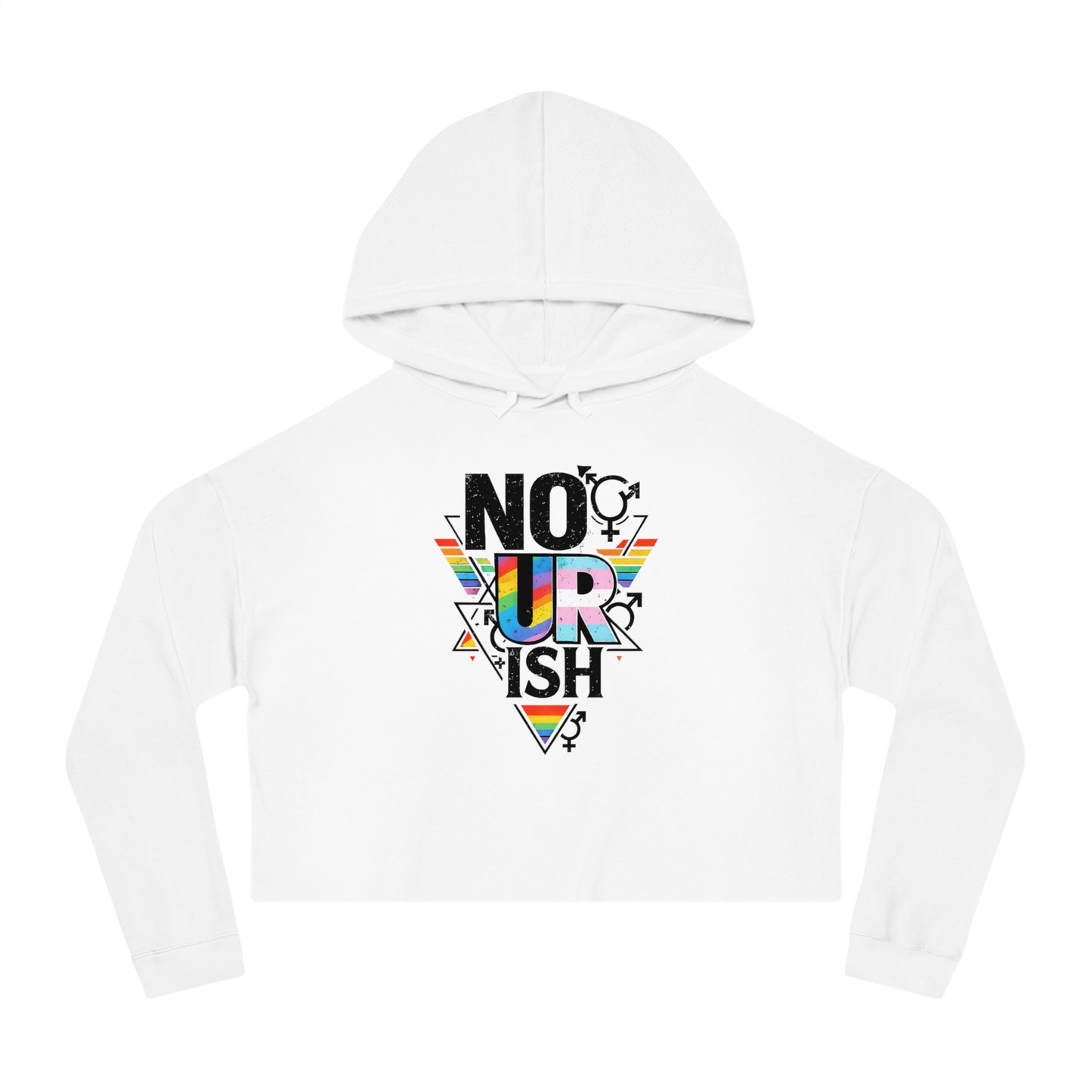NO UR ISH Nourish Cropped Pride Sweatshirt (Proceeds Benefit Charity)