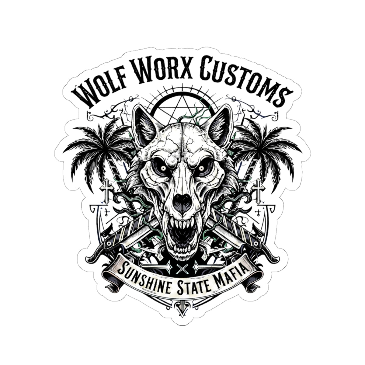 Wolf Worx Customs CCCollab Sunshine State Mafia Sticker