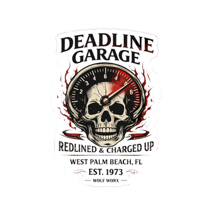 Wolf Worx Customs Deadline Garage Sticker