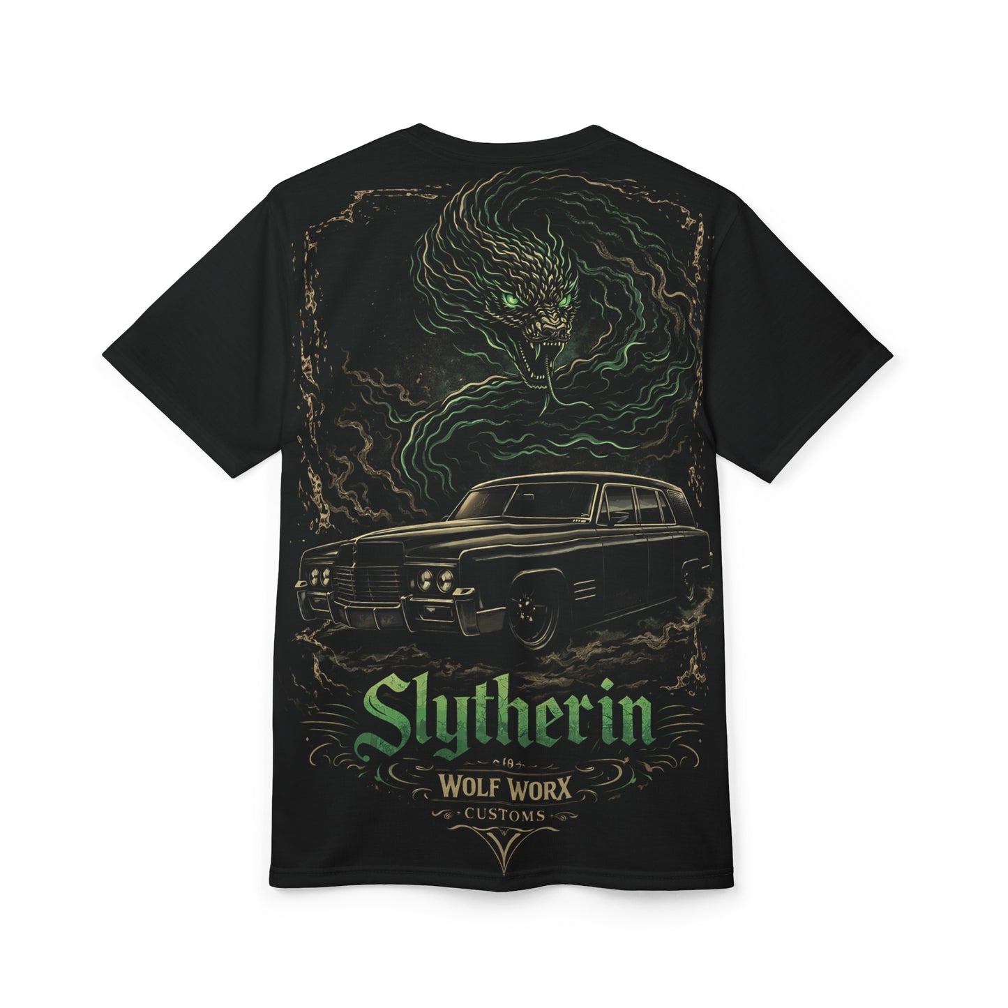Wolf Worx Customs "Hogwarts Hotrods" Slytherin T- Shirt