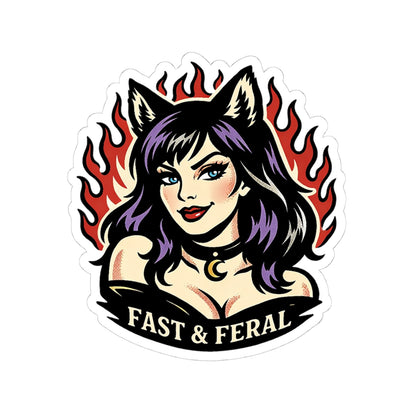 Wolf Worx Customs Fast & Feral Change Sticker