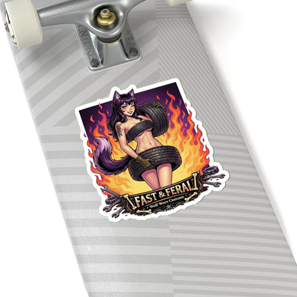 Wolf Worx Customs Fast & Feral Anime Sticker