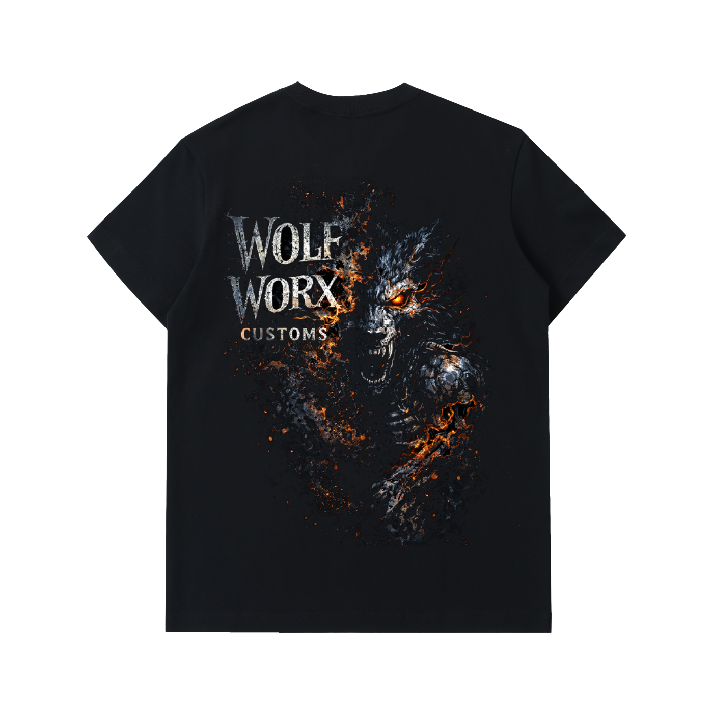Wolf Worx Customs Shadowed Wolves Essential Heavyweight Cotton T-Shirt