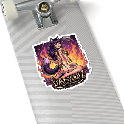Wolf Worx Customs Fast & Feral Anime Sticker