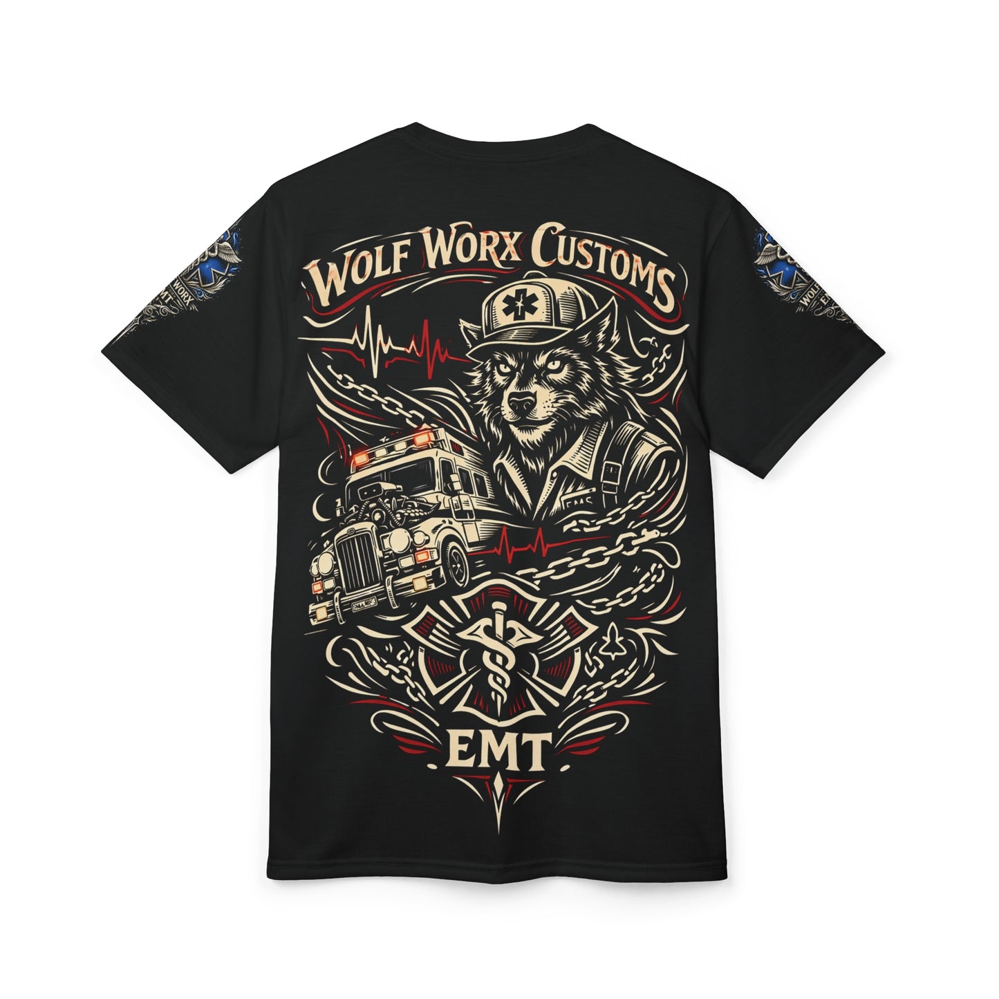 Wolf Worx Customs Hot Rod Heroes EMT T Shirt