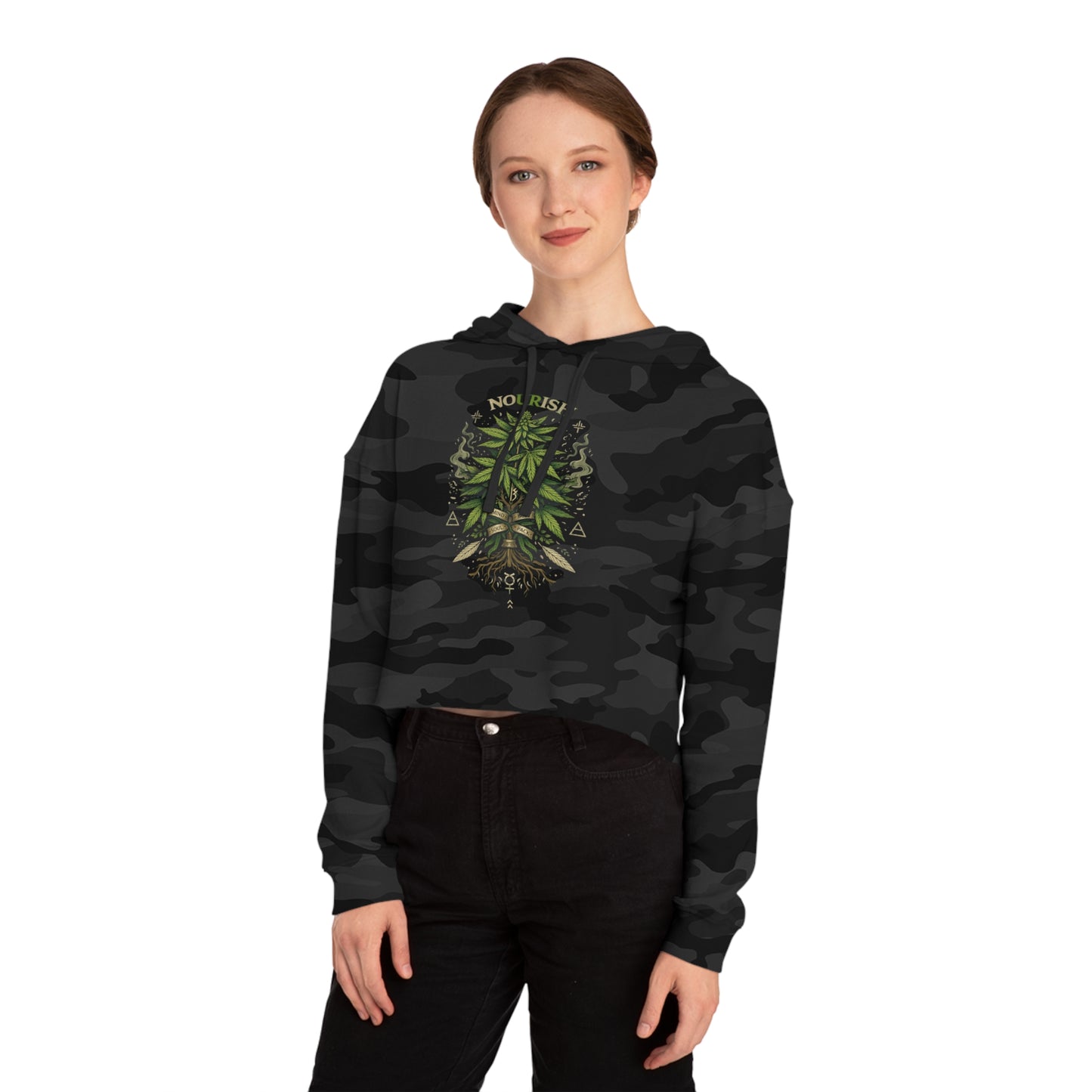 No Ur Ish NOURISH "Gardening" Cropped Hoodie