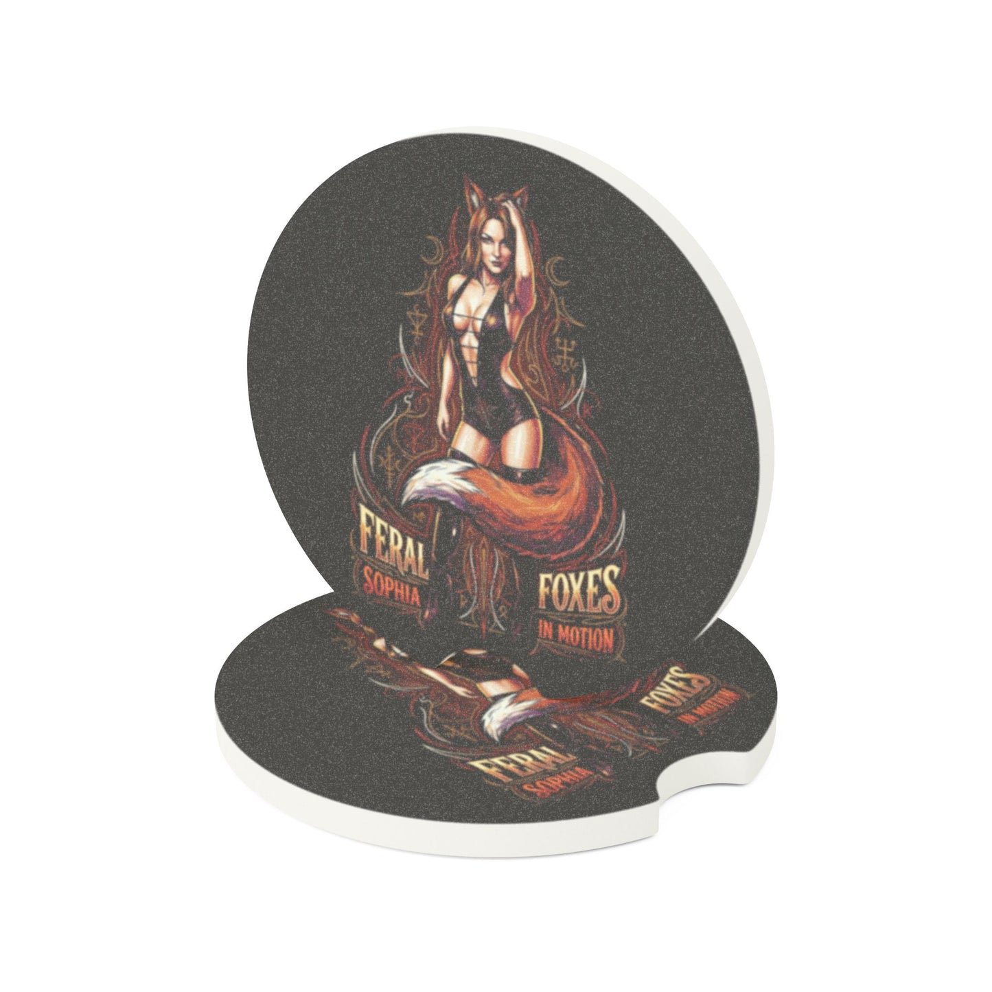 Feral Foxes Sophia Car Coaster