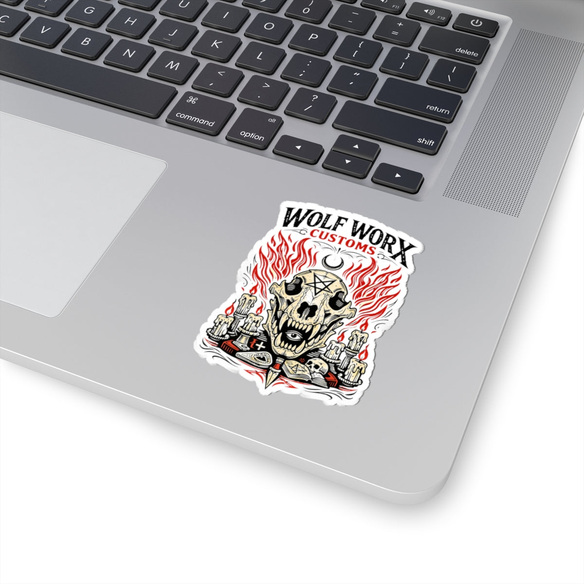 Wolf Worx Customs Skull Sticker
