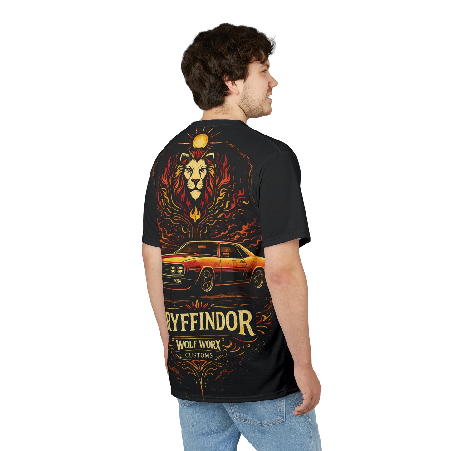 Wolf Worx Customs "Hogwarts Hotrods" Gryffindor T- Shirt