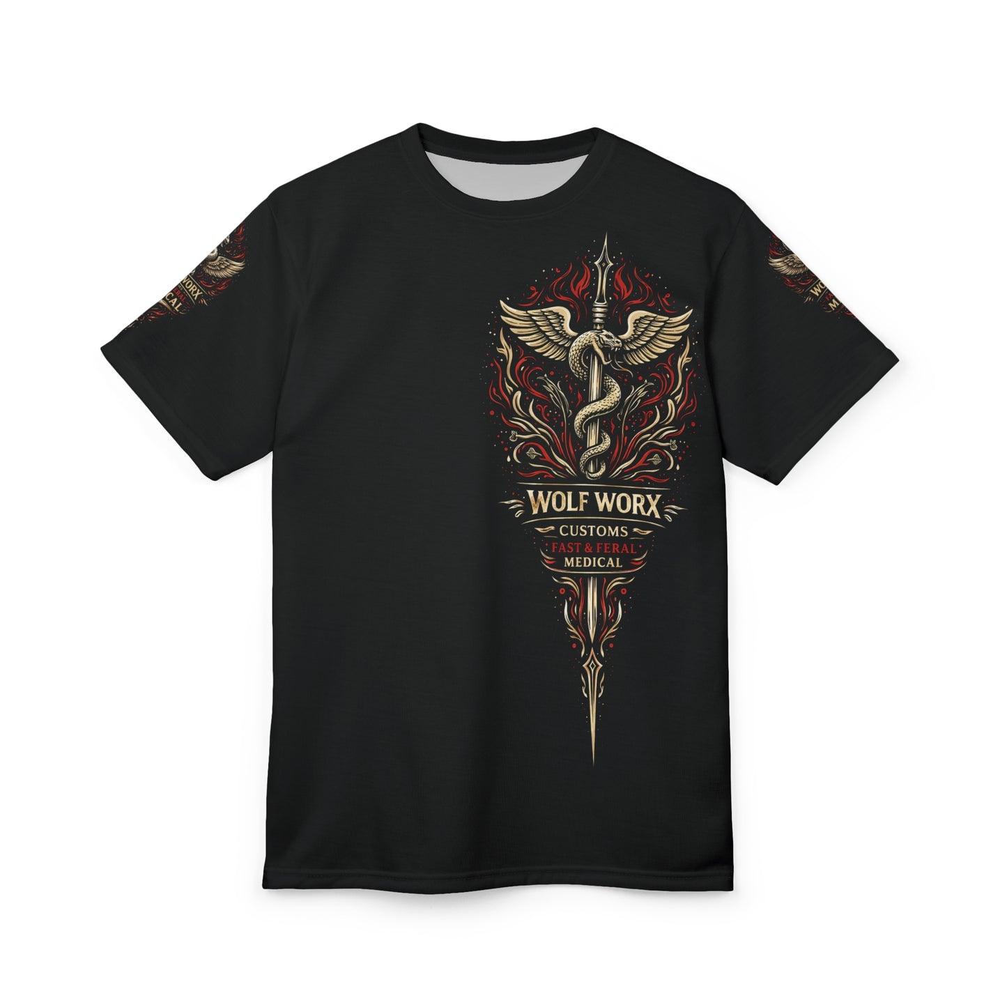 Wolf Worx Customs Fast & Feral Hot Rod Heroes Medical T Shirt