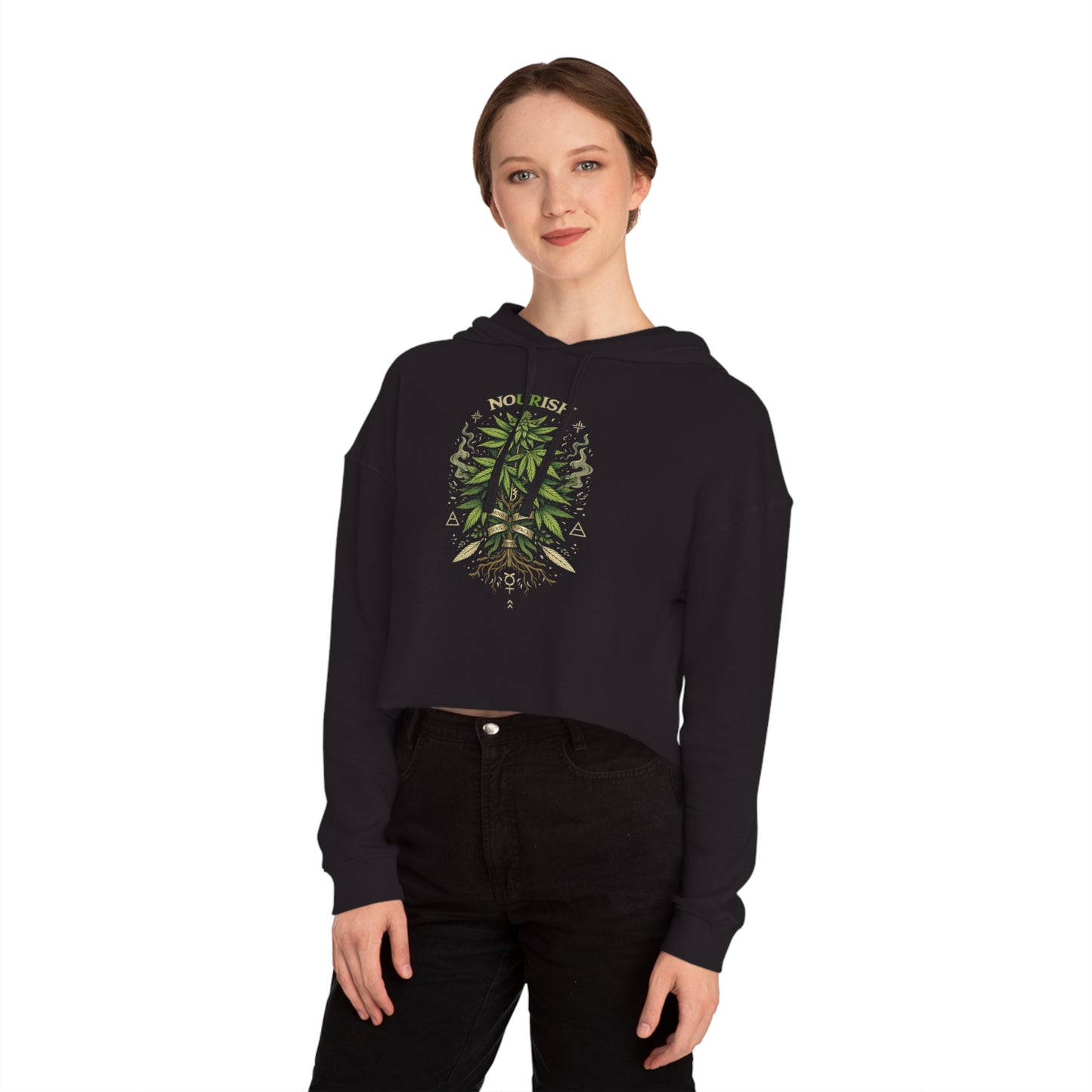No Ur Ish NOURISH "Gardening" Cropped Hoodie
