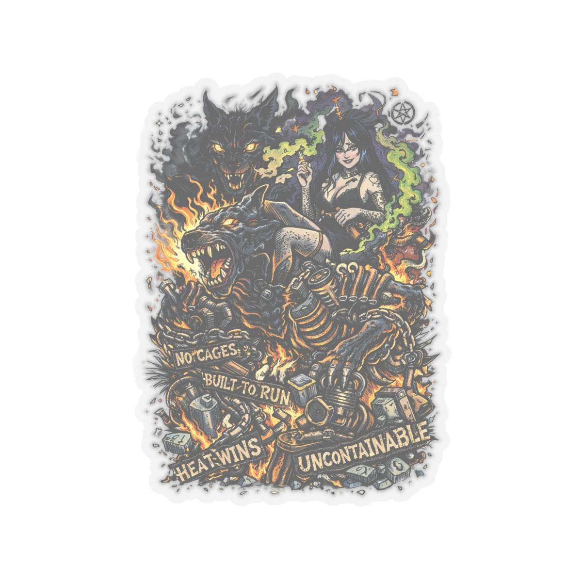 HEAT WINS! Kenzie Killz / Wolf Worx Customs / Witch Wolf / NO UR ISH Mashup PROTEST COLLAB! ALL Proceeds Go To Charity! STICKER