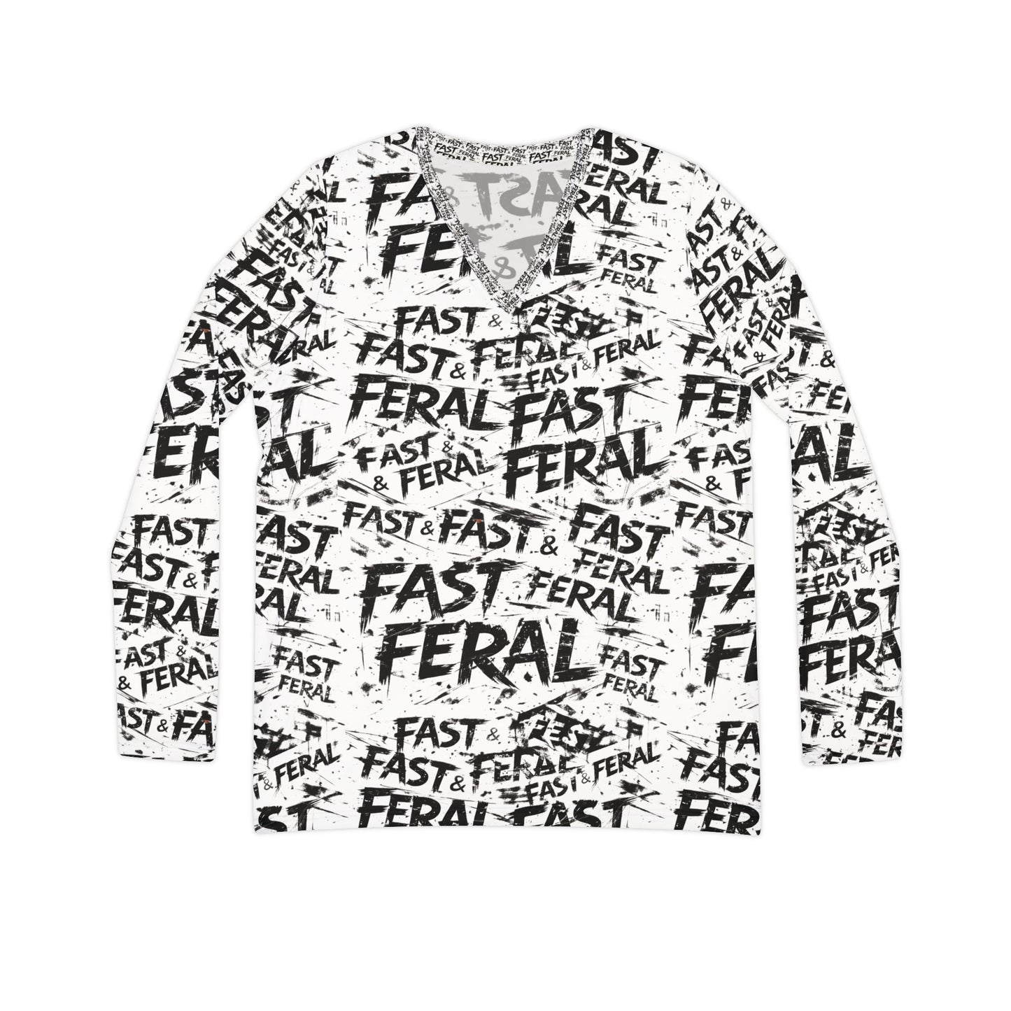 Wolf Worx Customs Fast & Feral All Over Print Long Sleeve T - Shirt