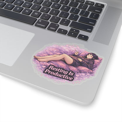 Kenzie Killz Manic Merch Resting Is Productive Sticker