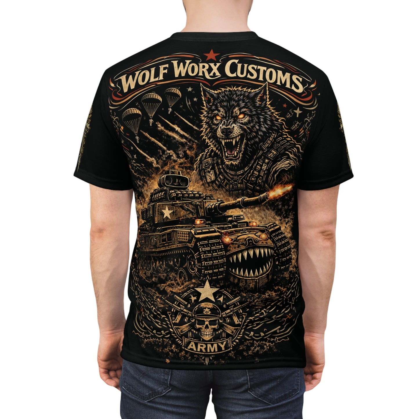 Wolf Worx Customs Hot Rod Heroes US Army T Shirt