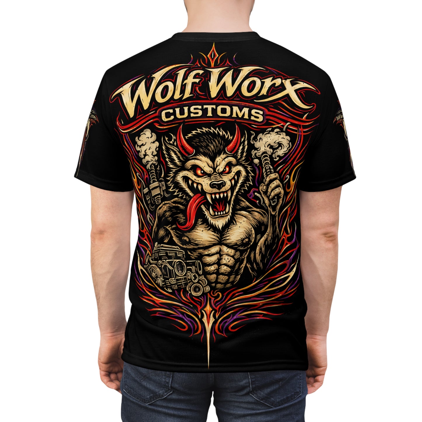 Wolf Worx Customs Raised On Legacy Pinstripe Vintage T- Shirt