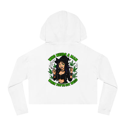 Who Needs A Man... Trendy Women’s Cropped Hooded Sweatshirt with Fun Cannabis Designs | Perfect for Casual Outings, Festivals, Gifts, and Self-Care Days, [...]