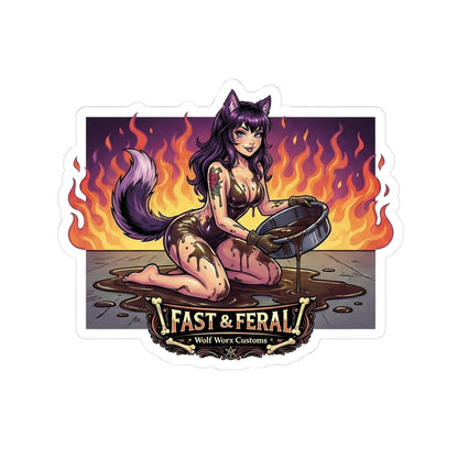 Wolf Worx Customs Fast & Feral Anime Sticker