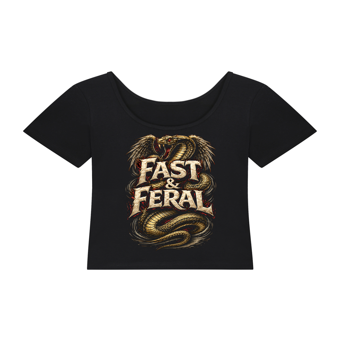 Fast & Feral Essential Cotton Bodycon Crop Top