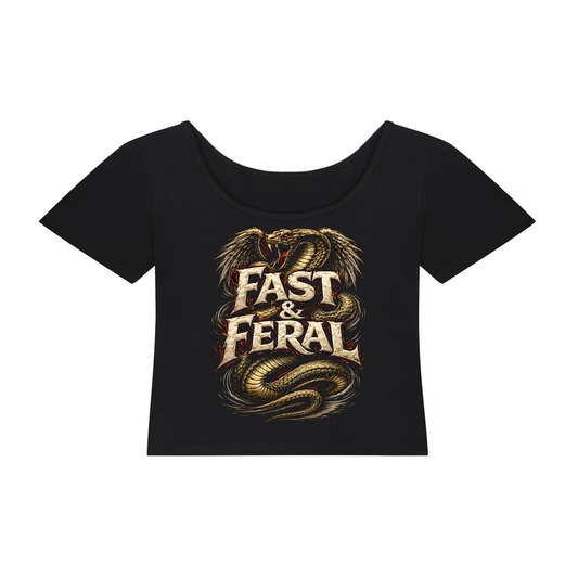 Fast & Feral Essential Cotton Bodycon Crop Top
