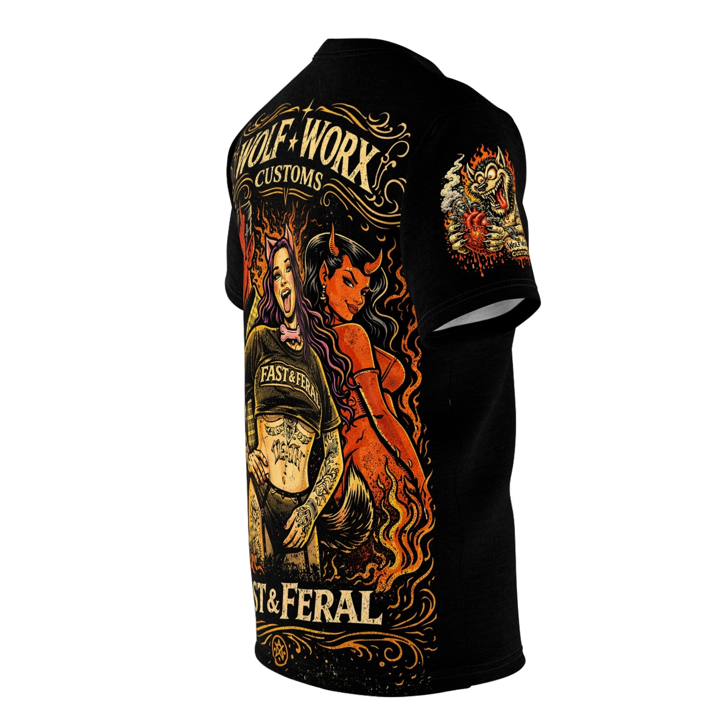 Wolf Worx Customs Raised On Legacy Fast & Feral Kenzie Killz Coop Inspired Vintage T- Shirt