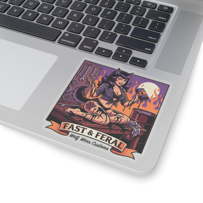 Wolf Worx Customs Fast & Feral Anime Sticker