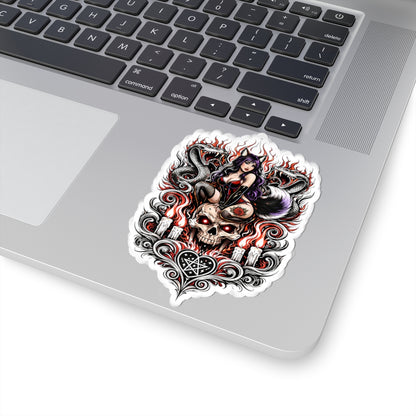 Wolf Worx Customs Snake Skull Sticker