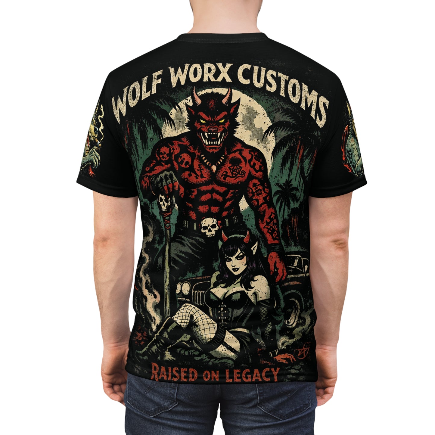 Wolf Worx Customs Raised On Legacy Swamp Devil Coop Inspired Vintage T- Shirt