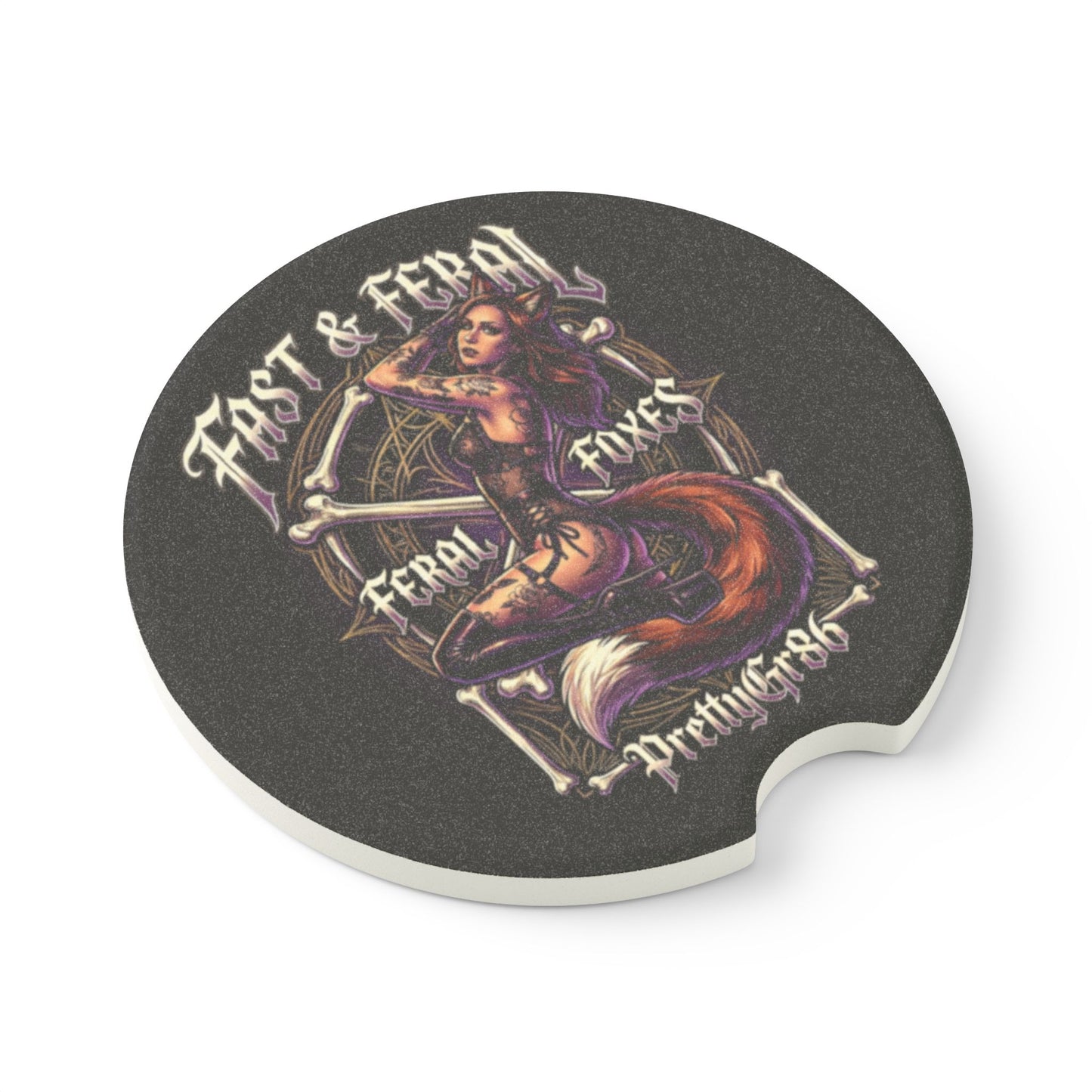 Feral Foxes PrettyGr86 Car Coaster