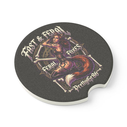Feral Foxes PrettyGr86 Car Coaster