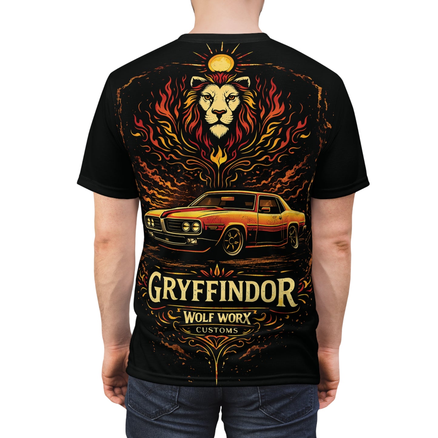 Wolf Worx Customs "Hogwarts Hotrods" Gryffindor T- Shirt
