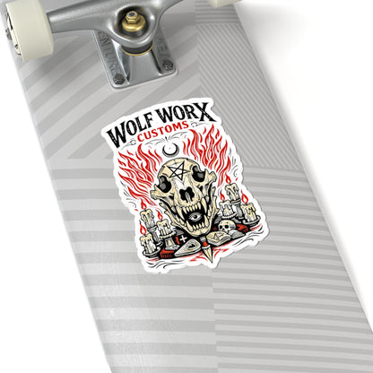 Wolf Worx Customs Skull Sticker