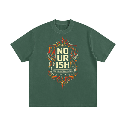 No Ur Ish NOURISH Heavyweight Vintage Washed Frayed T-Shirt