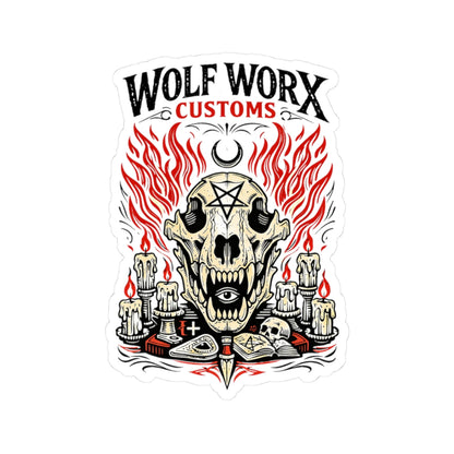 Wolf Worx Customs Skull Sticker