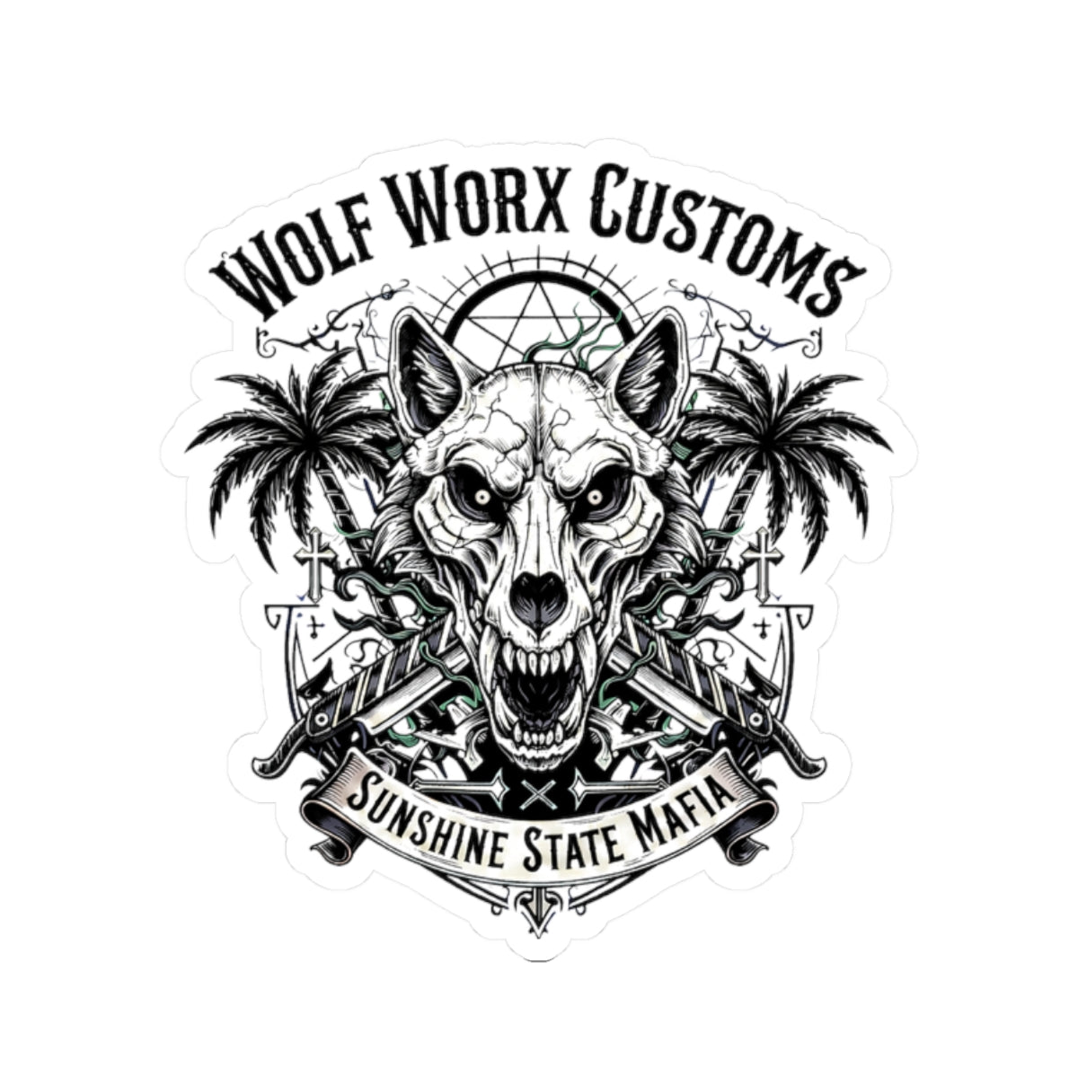 Wolf Worx Customs CCCollab Sunshine State Mafia Sticker