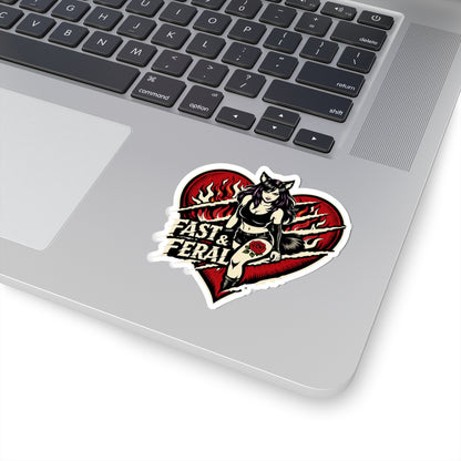 Wolf Worx Customs Fast & Feral Claw Your Heart Out Sticker