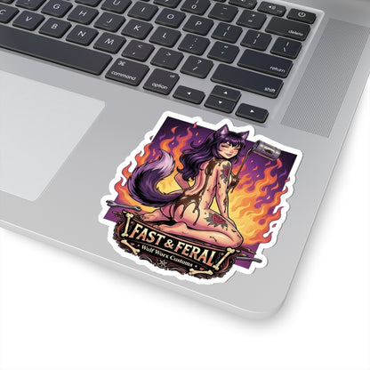 Wolf Worx Customs Fast & Feral Anime Sticker